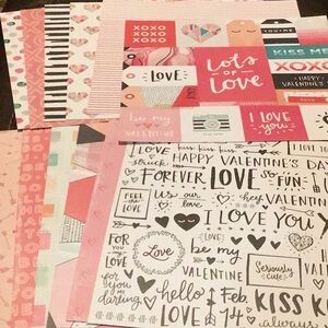 Valentine Lots of Love 💕 Loose Scrapbook Paper Bundle
